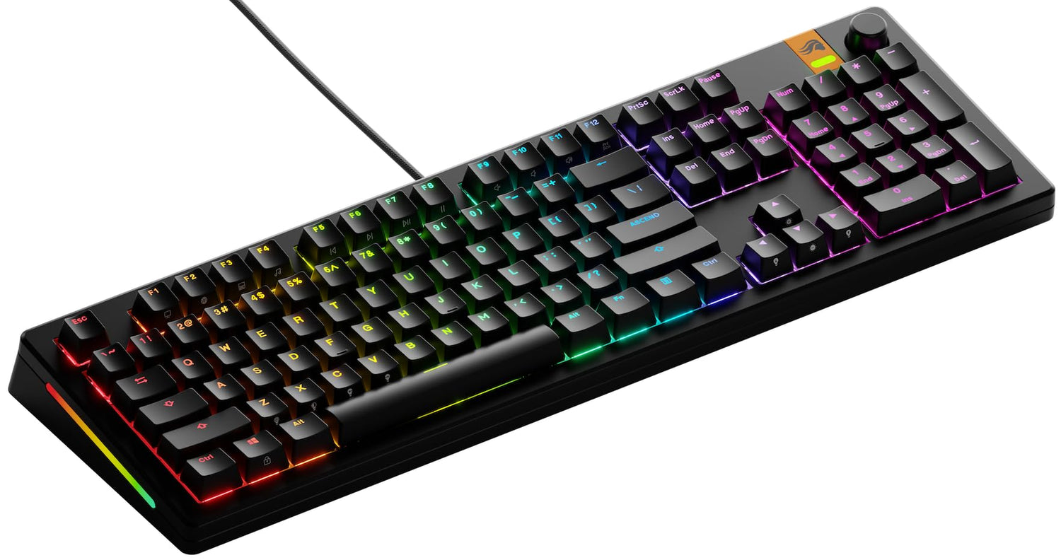 Glorious Gaming GMMK 3 HE Med dynamiska avtryckare, Hall Effect, 8K uppdateringsfrekvens, MX- Och magnetbrytare, 100% fullstorlek, modulärt packningssystem, doubleshot PBT, USA QWERTY - Svart