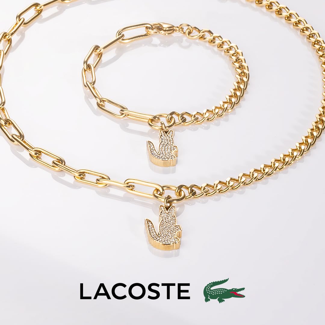 Lacoste Pulsera de cadena para Mujer Colección CROCODILE con cristales - 2040147