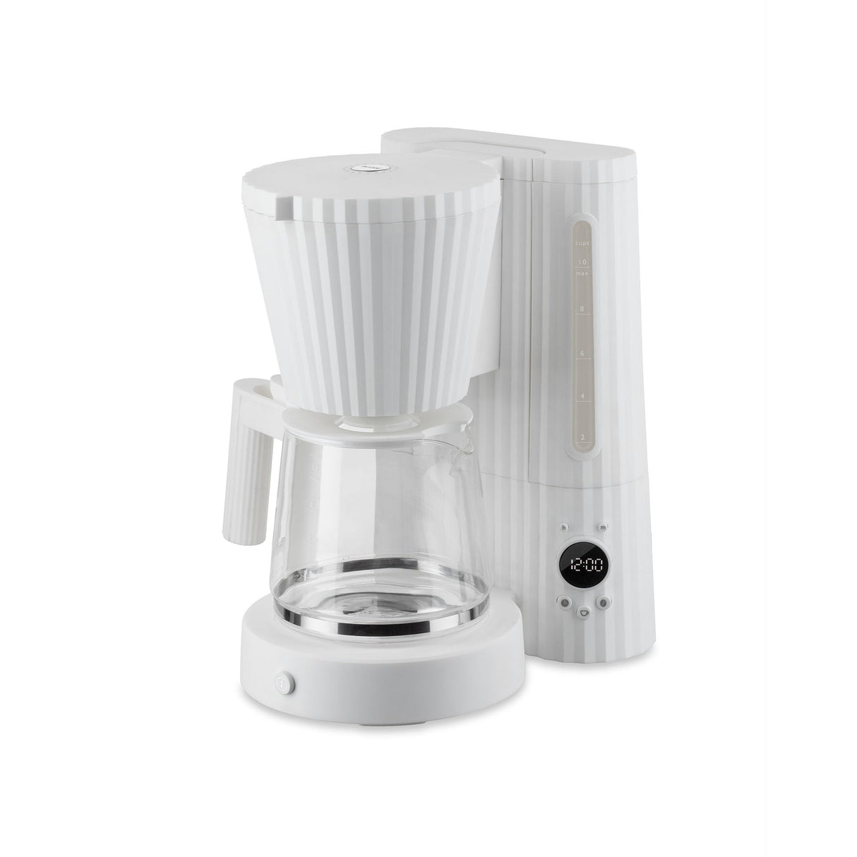 Alessi Plissé MDL14 W - Máquina para Café Filtrado de Diseño, Función Automática de Arranqueen, en Resina Termoplástica, Enchufe Europeo, 1100 W, 150 cl, Blanco