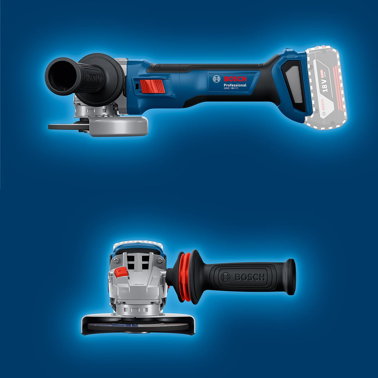 Bosch Professional 18V System amoladora angular a batería GWS 18V-11 (diámetro del disco de 115 mm)
