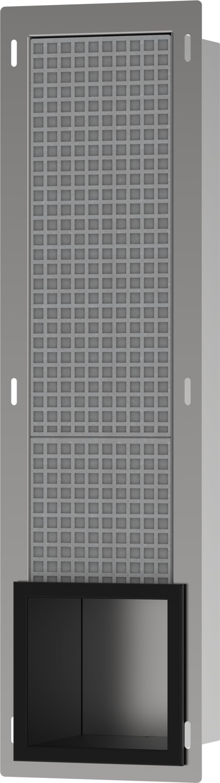 hansgrohe XtraStoris Original, portarrollos de papel higiénico empotrado para 6 rollos, soporte papel higienico empotrado, accesorios baño, negro mate, 56058670