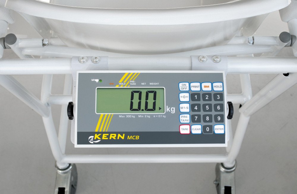 Kern MCB 300K100M - Báscula portátil para sillas con 4 ruedas (300 kg, 100 g)