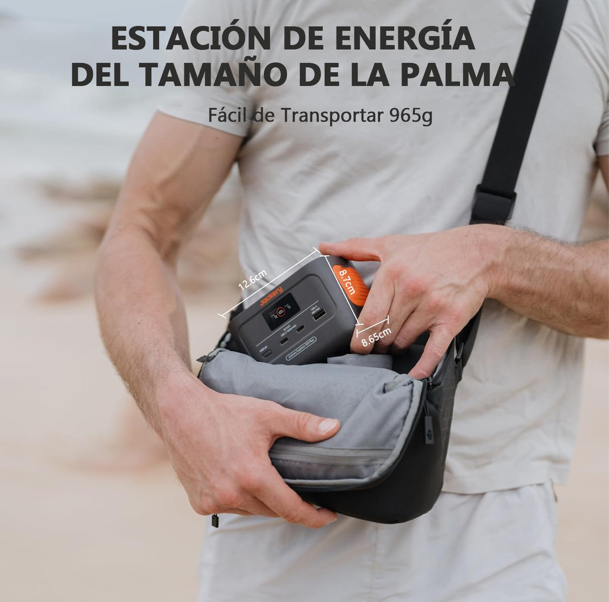 Mini Estación de Energía Portátil Jackery Explorer 100 Plus, 99Wh/31000mAh Batería LiFeP04 Duradera, 3 Puertos USB-A/C 128W Salida Max, Tamaño de Palma de mano para Viajes de Negocios, Excursiones