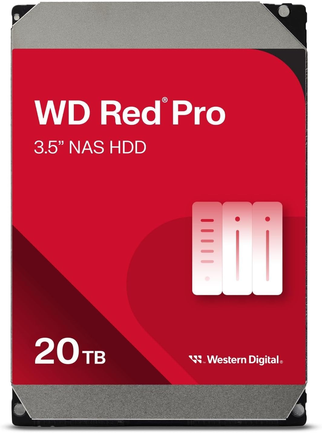 WD Red Pro 20TB NAS Disco Duro Interno 3,5" – 7200 RPM Clase, SATA 6Gb/s, CMR, 512MB Caché