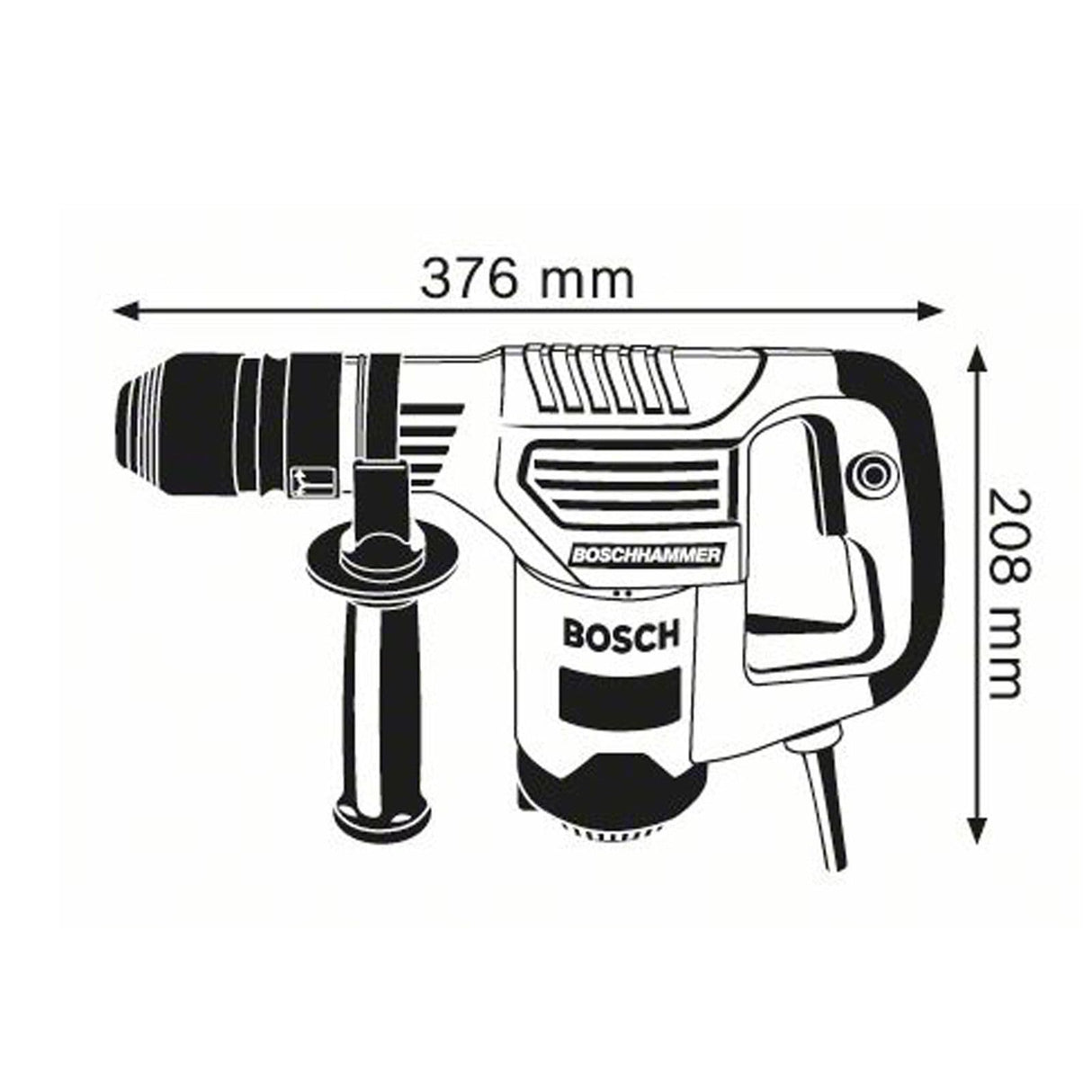 Bosch Professional GSH 3 E - Martillo demoledor (2,6 J, portabrocas SDS plus, vel. regulable, en maletín)