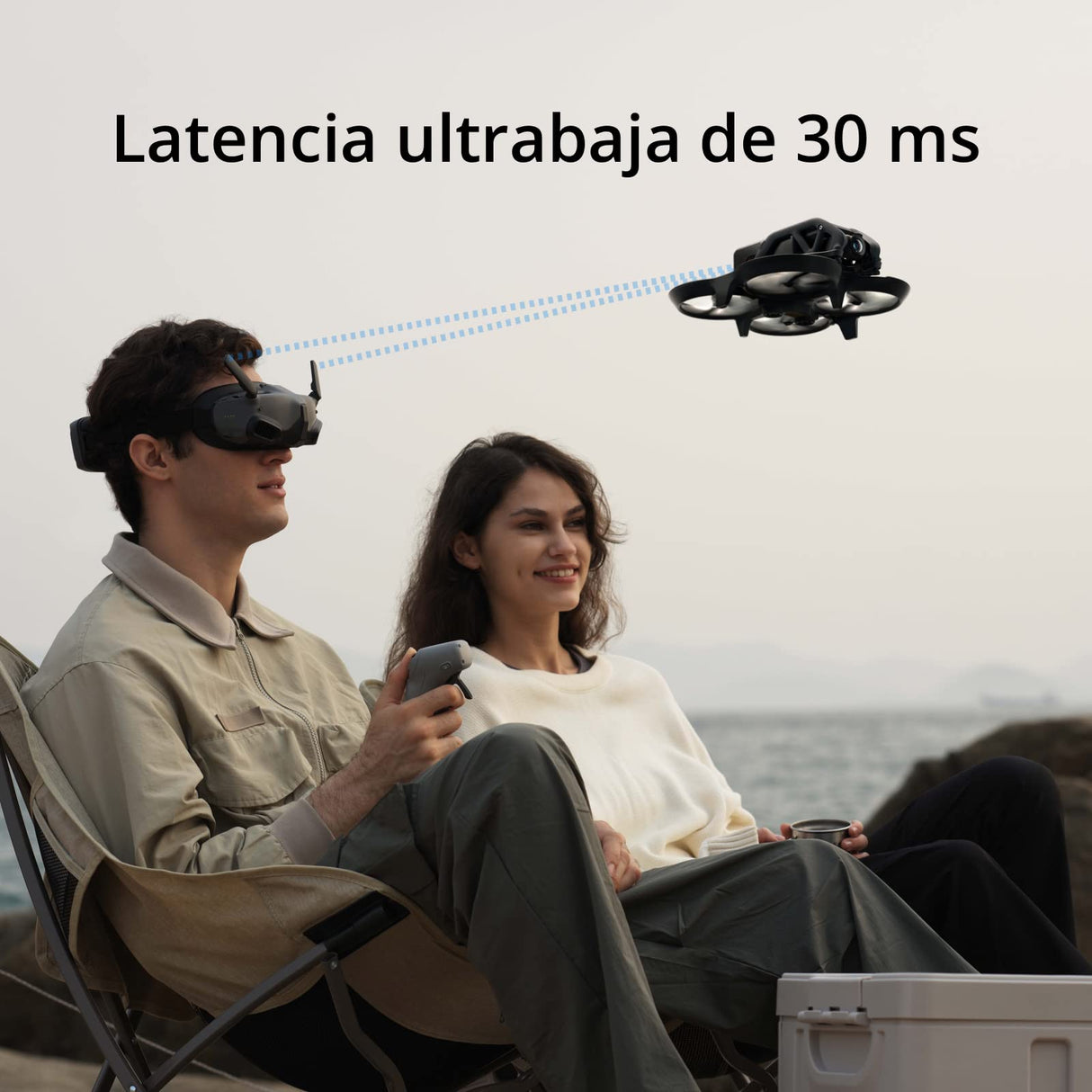 DJI Goggles Integra - Gafas FPV Ligeras y portátiles, diseño Integrado, Pantallas Micro-OLED, transmisión de vídeo DJI O3+, HD con Baja latencia, Compatible con DJI Avata y Mucho más