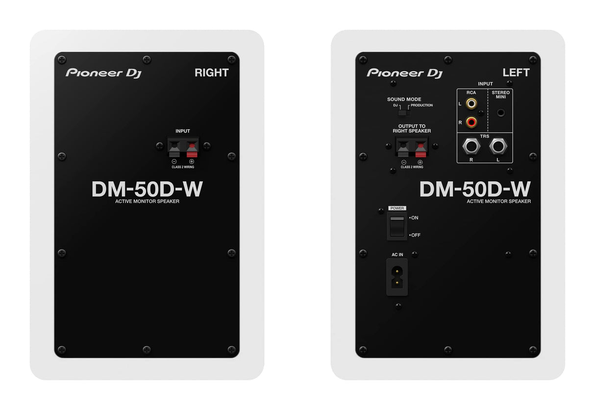 Pioneer DJ DM-50D Monitor de escritorio de 5" (blanco)