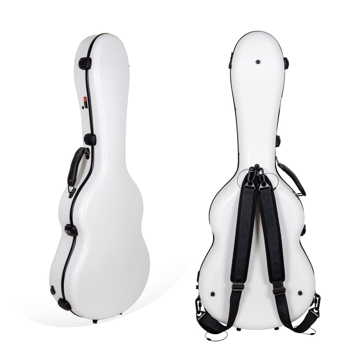 Crossrock Funda de policarbonato para Guitarras clásicas 4/4, Funda antiarañazos, Color Blanco (CRF4020CWT), White, 4/4 Classical, Guitarra clásica