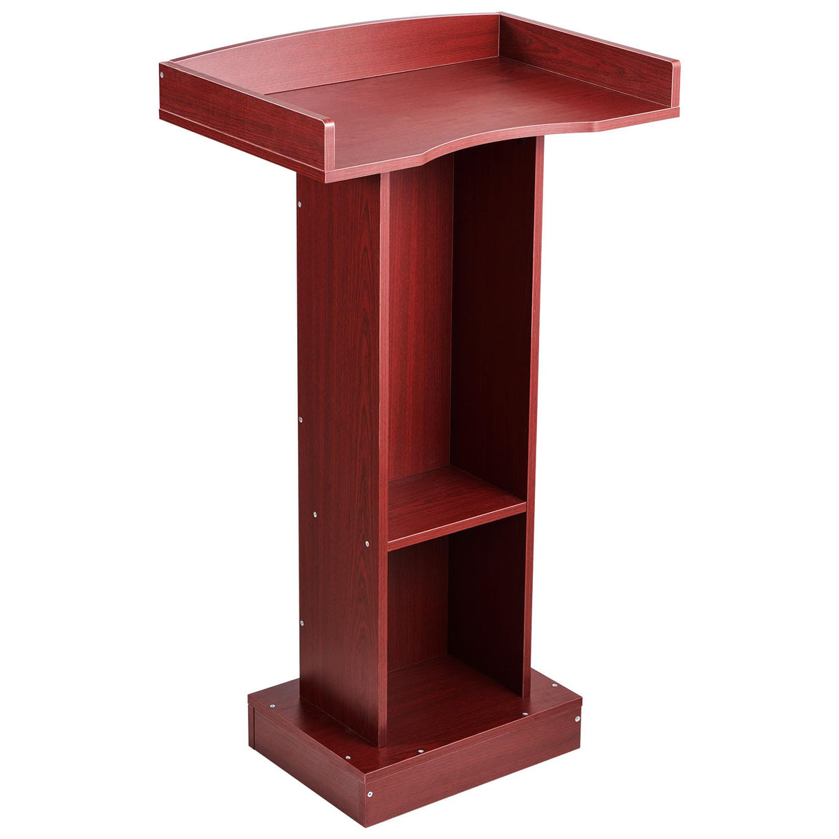 VEVOR Atril de Madera Alto de 105 cm, Soporte de Podio con Superficie de Lectura de 60 x 40 cm, con Estante de Almacenamiento para Aulas, Conferencias, Iglesias, Presentaciones, Discursos, Conciertos