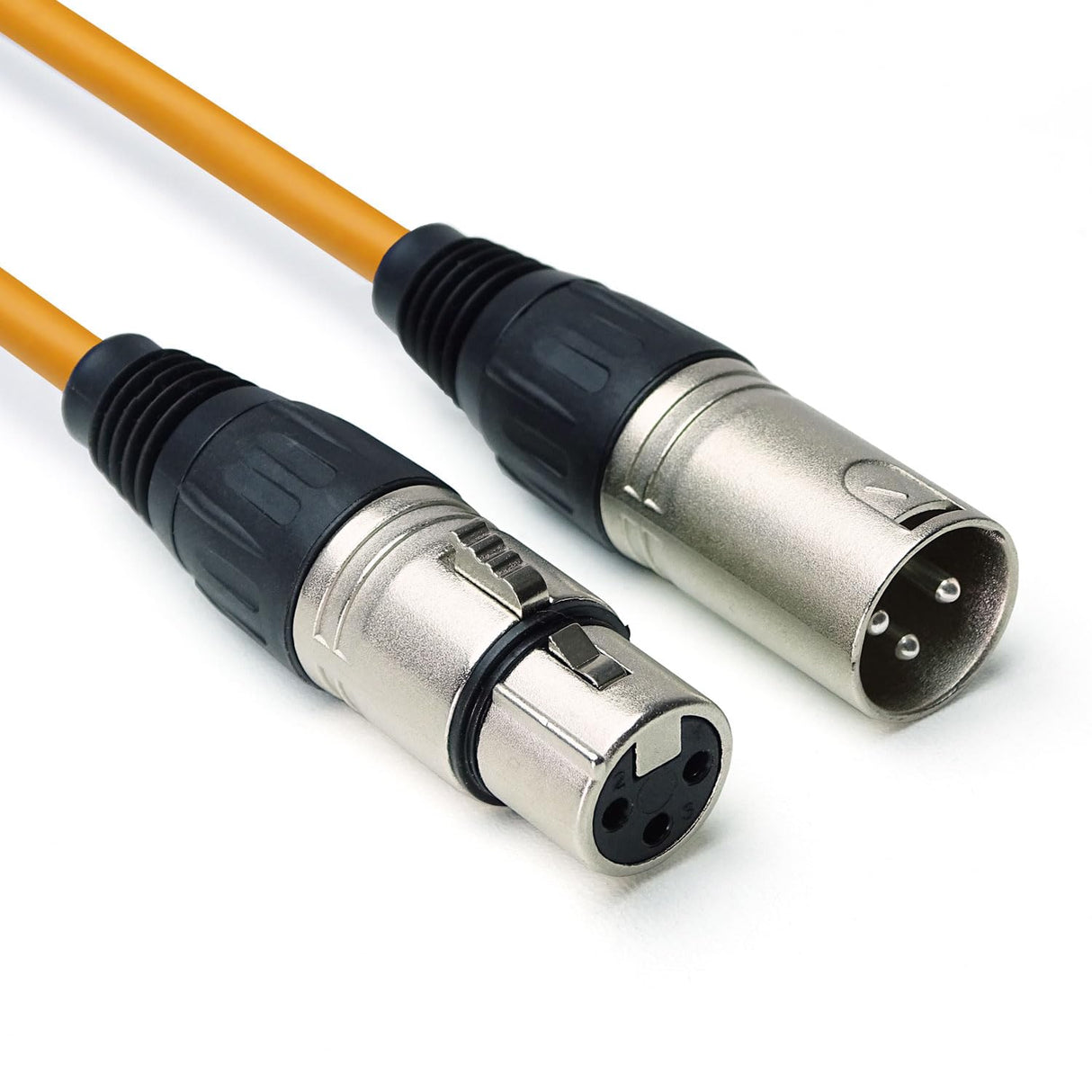 keepdrum mc001xx-6m-or - Cable de micrófono XLR (3 pines, 6 m, 4 unidades), color naranja