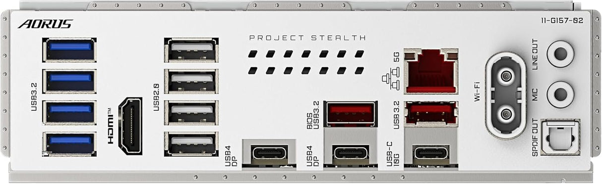 GIGABYTE X870 AORUS Stealth Ice Placa Base – Compatible con procesadores AMD Ryzen 9000, VRM Digital de 16+2+2 Fases, hasta 8200 MHz DDR5 (OC), 2 x PCIe 5.0 + 2 x PCIe 4.0, Wi-Fi 7, LAN 5 GbE, USB 4