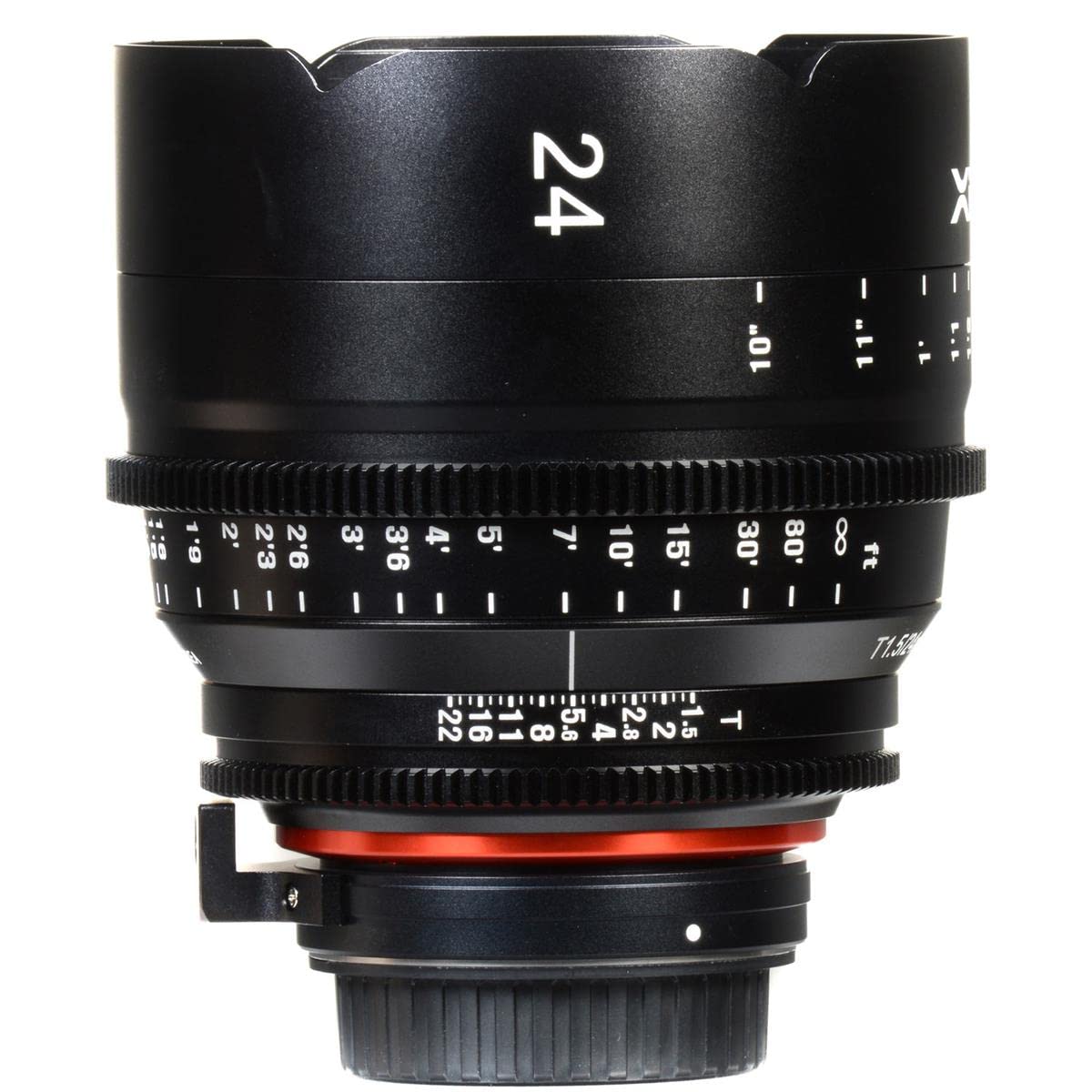 Rokinon Xeen XN24-C 24mm T1.5 Lente Profesional Cine para Canon EF, Negro