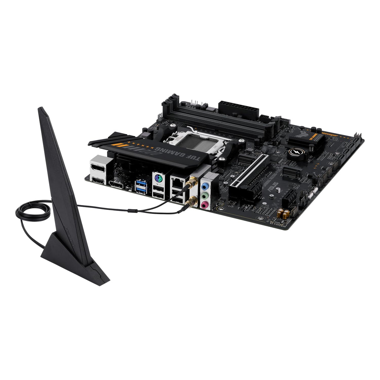 ASUS TUF Gaming A620M-PLUS WiFi Placa Base Micro-ATX AMD A620 (2.5Gb Ethernet, Wi-Fi 6, 2 x DP, HDMI, USB 3.2 Gen 1, USB 3.2 Gen 1 Type-C, BIOS Flashback, cancelación de Ruido, Aura Sync), Negro