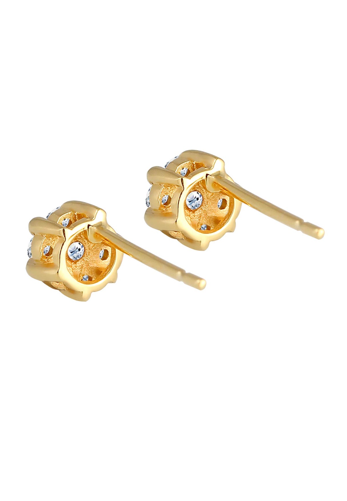 Elli DIAMONDS Pendientes Mujeres flor con Diamante (0.24 ct.) en Oro Amarillo 585