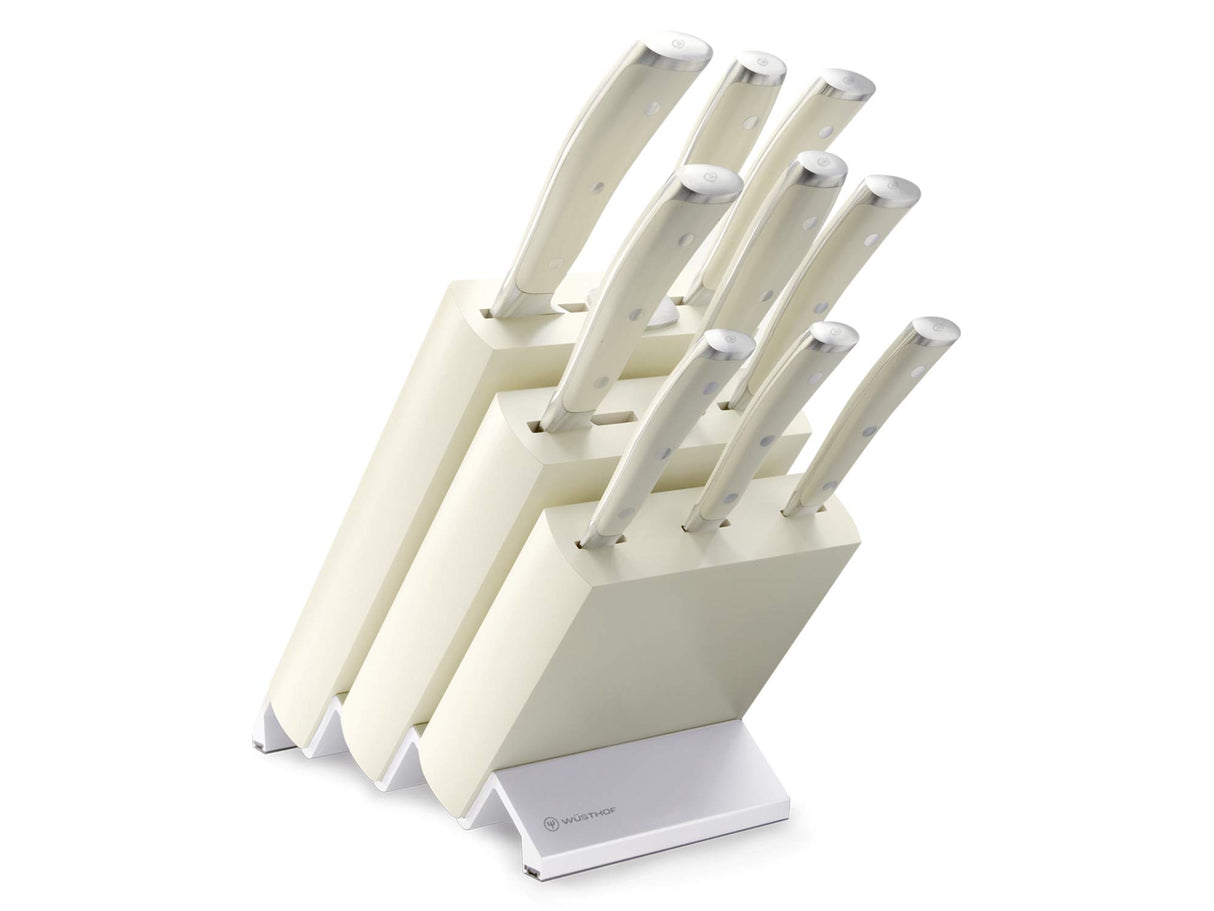 WÜSTHOF Classic Ikon creme Bloque cuchillos con 9 cuchillos