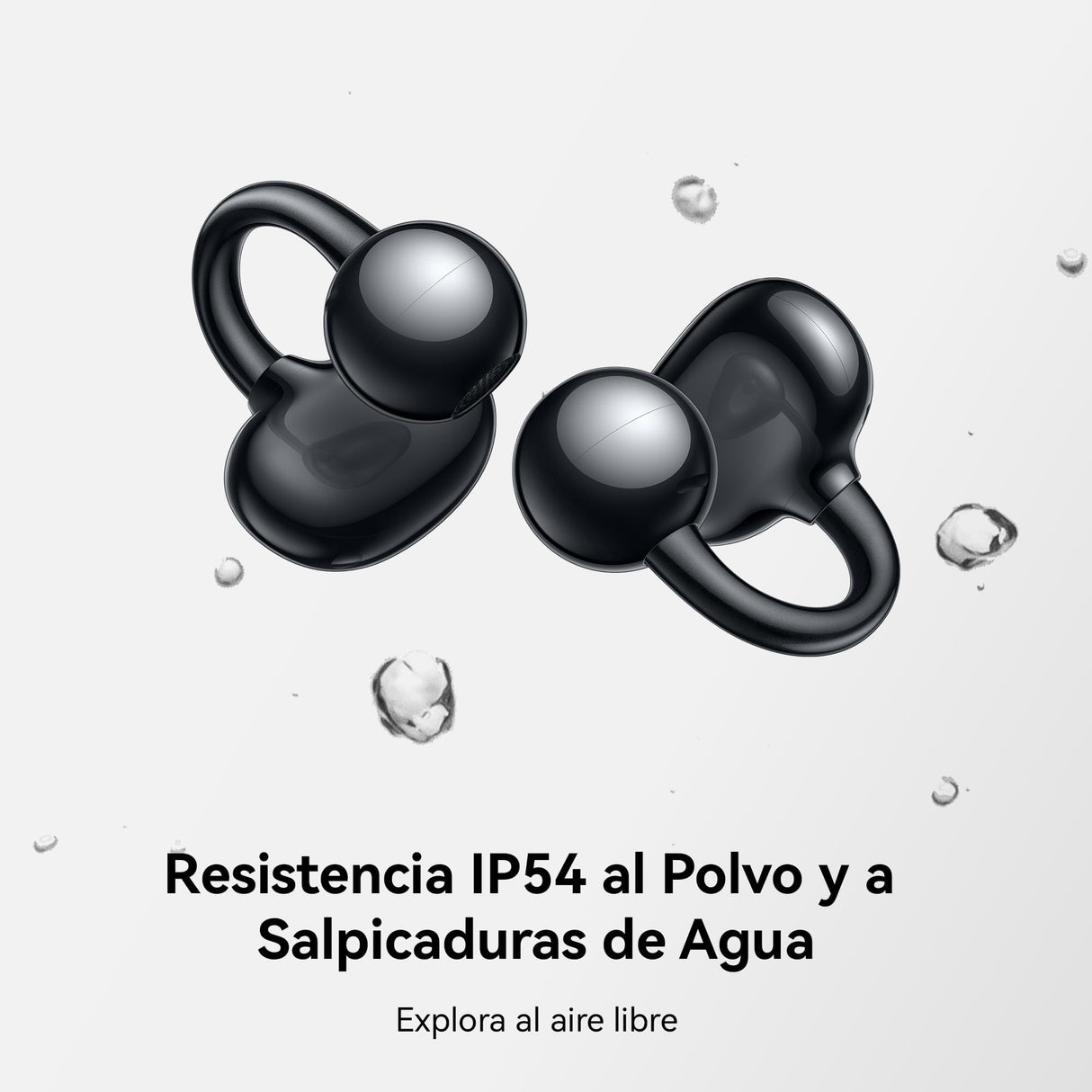 HUAWEI FreeClip,Auriculares Inalámbricos Bluetooth,Clip Innovador,Open-Ear,Gran Duración de Batería,Cancelación de Ruido en Llamadas por IA,Resistencia IP54 al Polvo y a Salpicaduras de Agua,Negro