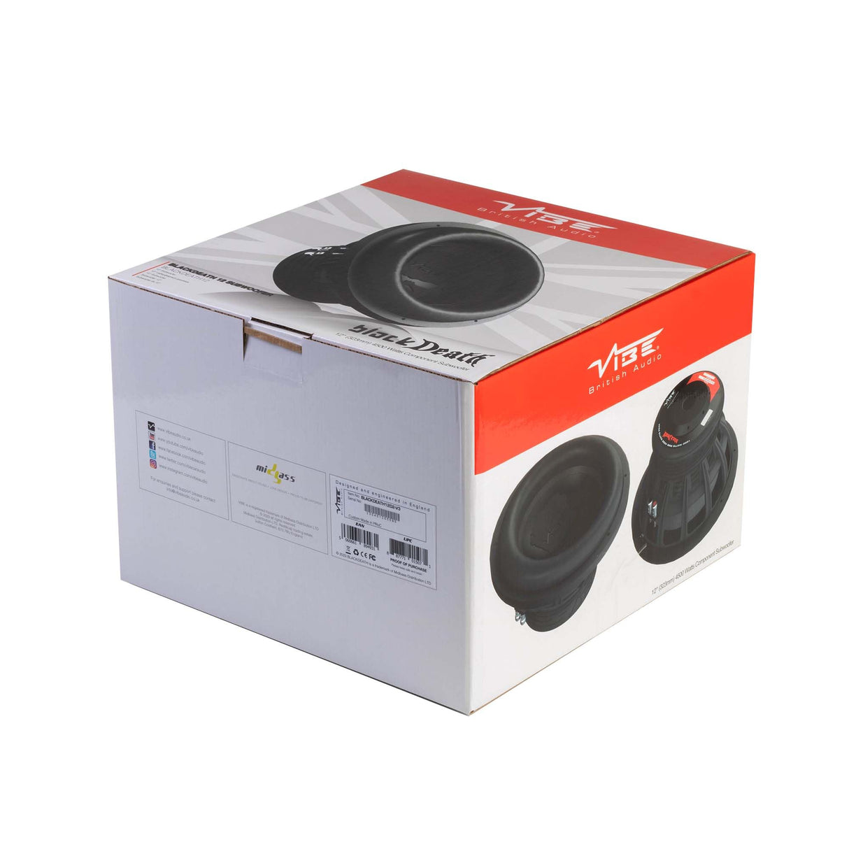 VIBE BD12SPL Subwoofer de 12 Pulgadas (Dual 4 ohmios) 1500 W RMS SPL