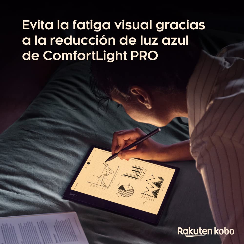 Kobo Elipsa 2E | eReader | Pantalla tรกctil antirreflejos de 10,3โ con ComfortLight Pro | Incluye Kobo Stylus 2 | Brillo Ajustable | Wi-Fi | Tecnologรญa Carta E Ink | 32 GB