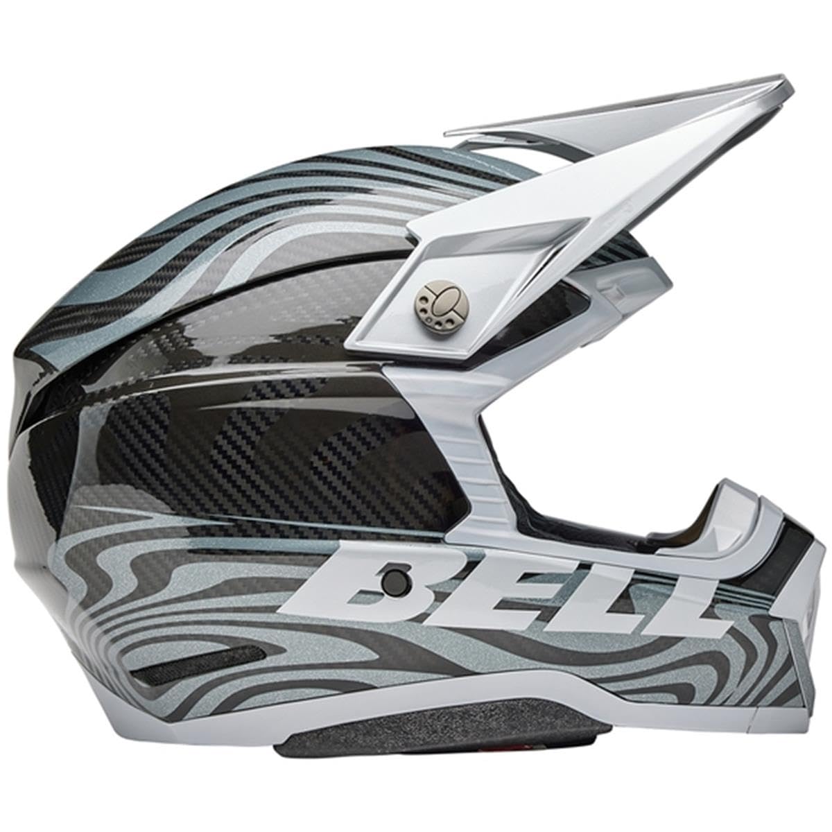 BELL Moto-10 Spherical Casco, Unisex, Plateado/Gris, Medium