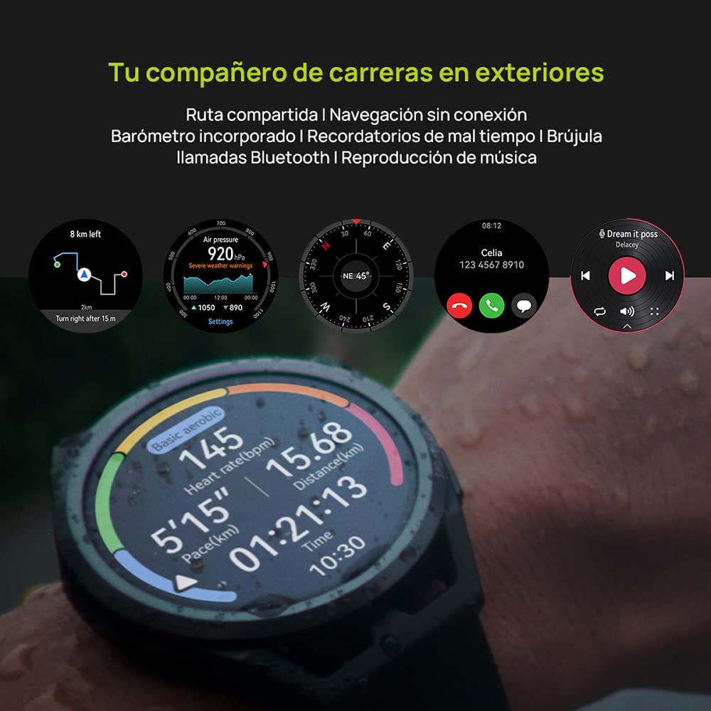 HUAWEI Watch GT Runner, Smartwatch con Programa de Running científico, monitoreo preciso a Tiempo Real de la frecuencia cardíaca, Entrenador Personal IA, cómodo y Ligero, 2 semanas de batería, Gris
