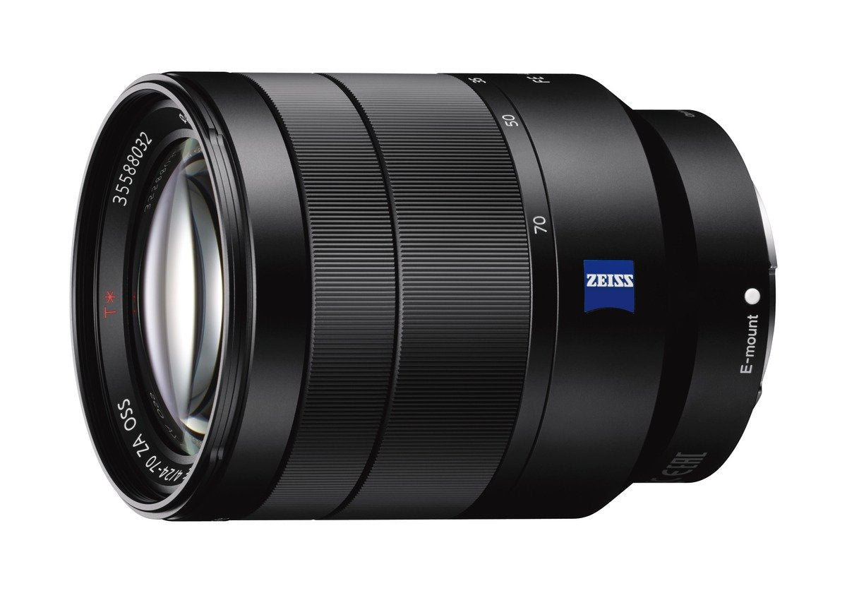 Sony SEL2470Z Vario-Tessar T* - Objetivo con montura E para Sony/Minolt, distancia focal FE 24-70 mm, apertura F4 ZA OSS, estabilizador digital, negro