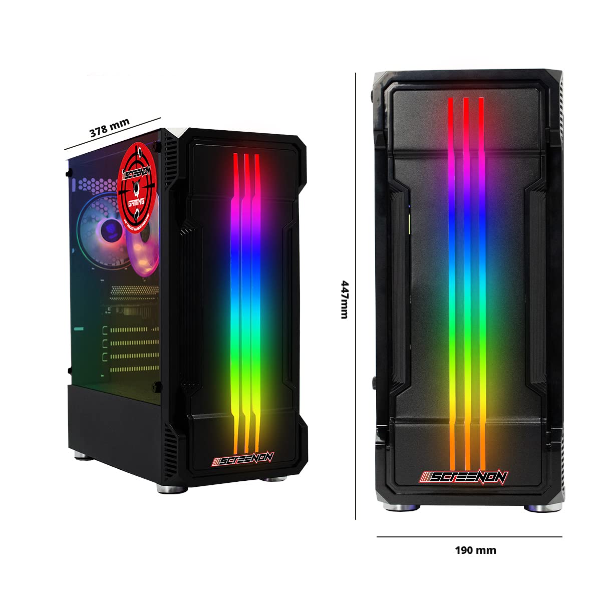 ScreenOn - Ryzen 7 5700G - 500GB SSD - RX 6500XT - Game PC A40130 - WiFi - Windows 11 Pro