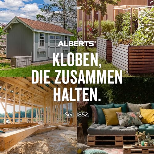 Alberts 858698 Gozne para atornillar, Ajustable, Galvanizado, pasivado con capa gruesa, Ø del entre eje 16 mm, Pletina 100 x 40 mm, Juego de 10