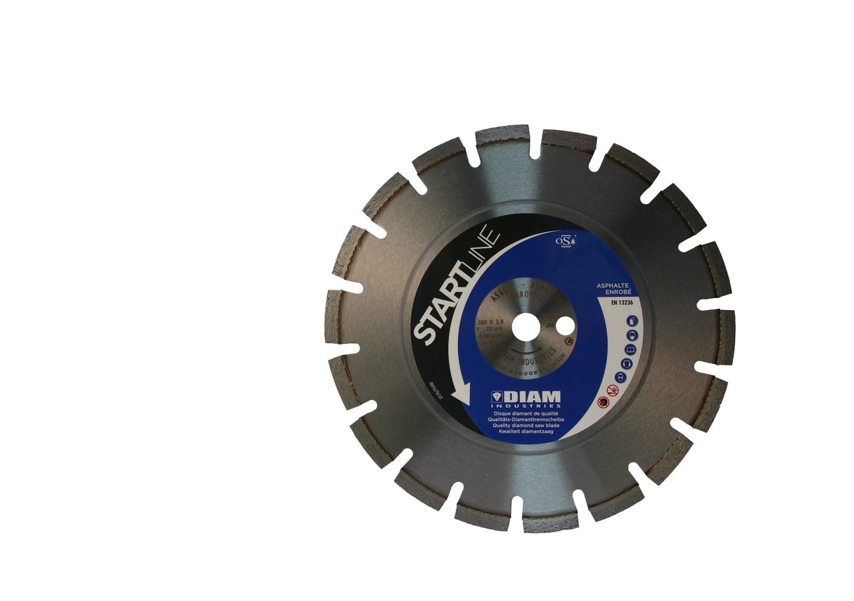 Diam Industries AS60300/20 - Disco de diamante AS60 con muescas"gotas de agua"