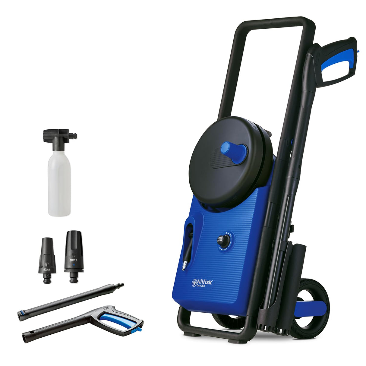 Nilfisk Hidrolimpiadora de Alta Presión Core 150 Bares con PowerControl - Limpiadora para Jardín, Patios y Coches (2000 W)