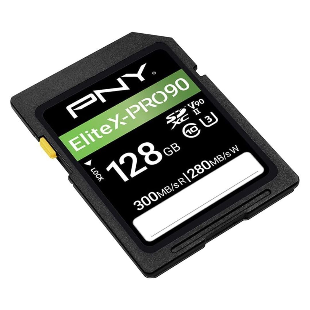 PNY Tarjeta de Memoria SD 128GB EliteX-Pro 90 Clase 10 U3 V90 UHS-II