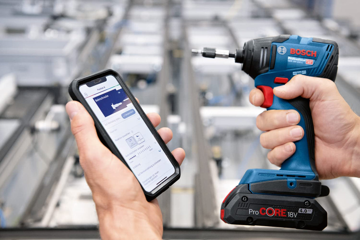 Bosch Professional 18V System GDR 18V-210 C + GSR 18V-110 C - Set atornillador de impacto + atornillador a batería (2 baterías x 5.0 Ah, en L-BOXX)