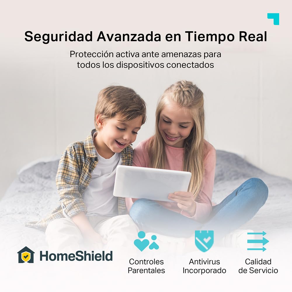 TP-Link Deco X50 Sistema WiFi 6 AI Mesh, AX3000 Doble Banda 2.4 GHz/5 GHz, Cobertura hasta 600 m2, 3X Puertos GigabIt por Unidad, Banda 160MHz Canal, ODFMA, 1024QAM, Color Blanco