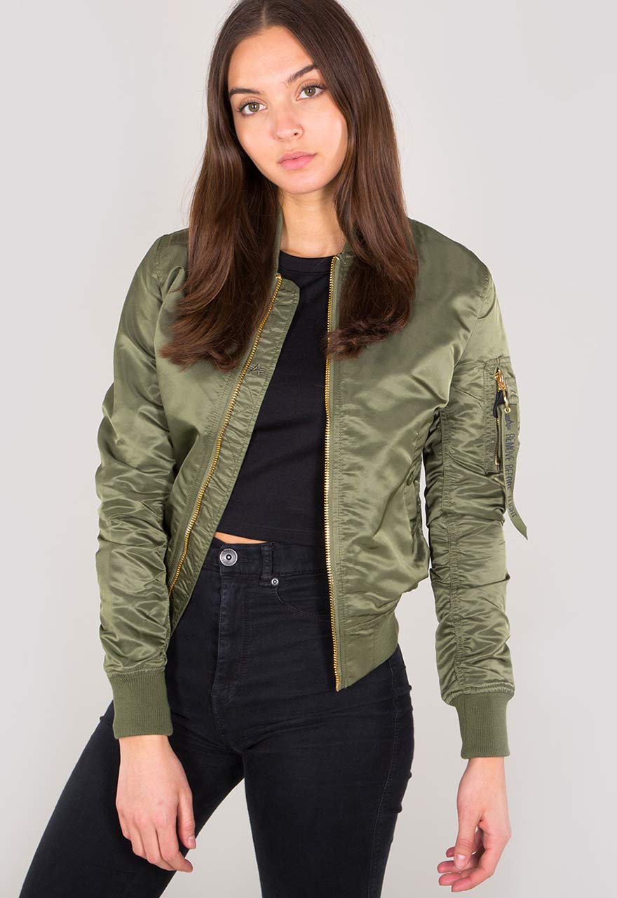 ALPHA INDUSTRIES MA-1 VF LW Chaqueta Bomber, Verde (Sage Green-01), XS para Mujer