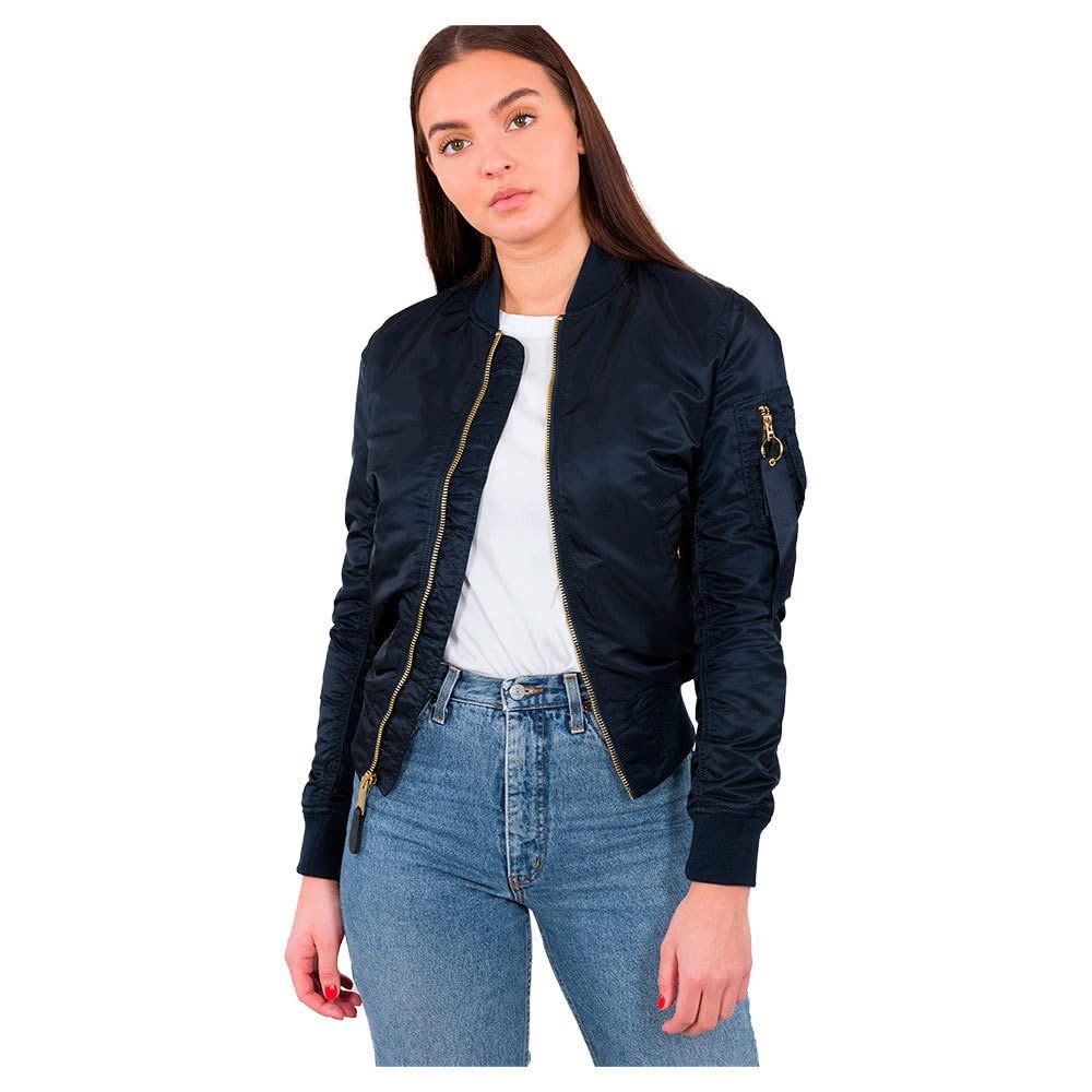 ALPHA INDUSTRIES MA-1 VF LW Wmn Chaqueta, Rep Blue/Gold, XS para Mujer