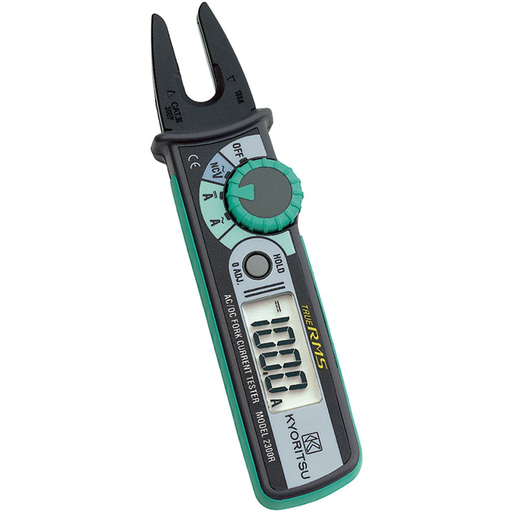 Kyoritsu Kew 2300R Pinza amperimétrica a mordazas para la tamaño TRMS de corriente AC/DC, gris