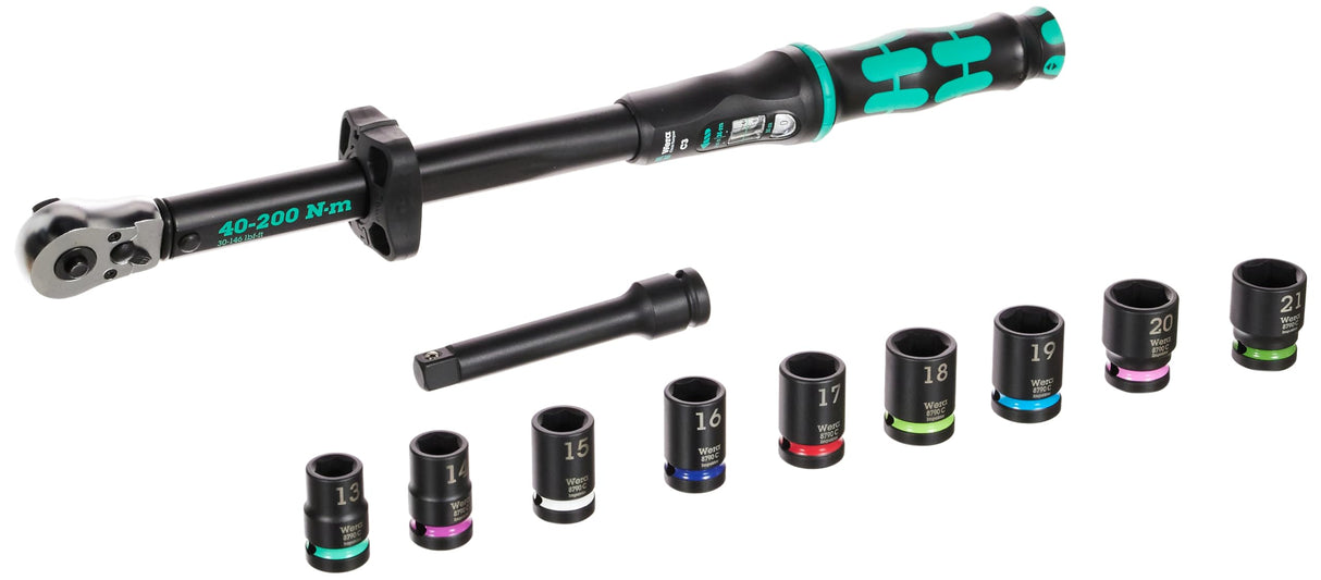 WERA-05075681001-Click-Torque C 3 Set 2 - Llave dinamométrica con vasos en caja textil