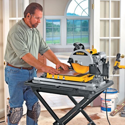 DeWalt d24000-gb mojado sierra cortadora de azulejos con soporte, 250 mm Diámetro de la rueda, 240 V