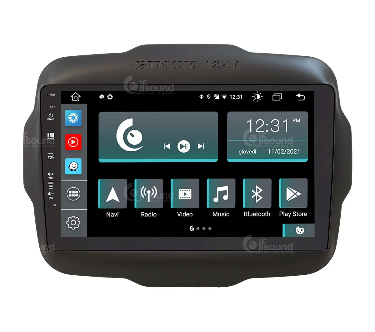 Autorradio de Ajuste Personalizado Compatible con Jeep Renegade Android GPS Bluetooth WiFi Dab USB Pantalla táctil Full HD 9