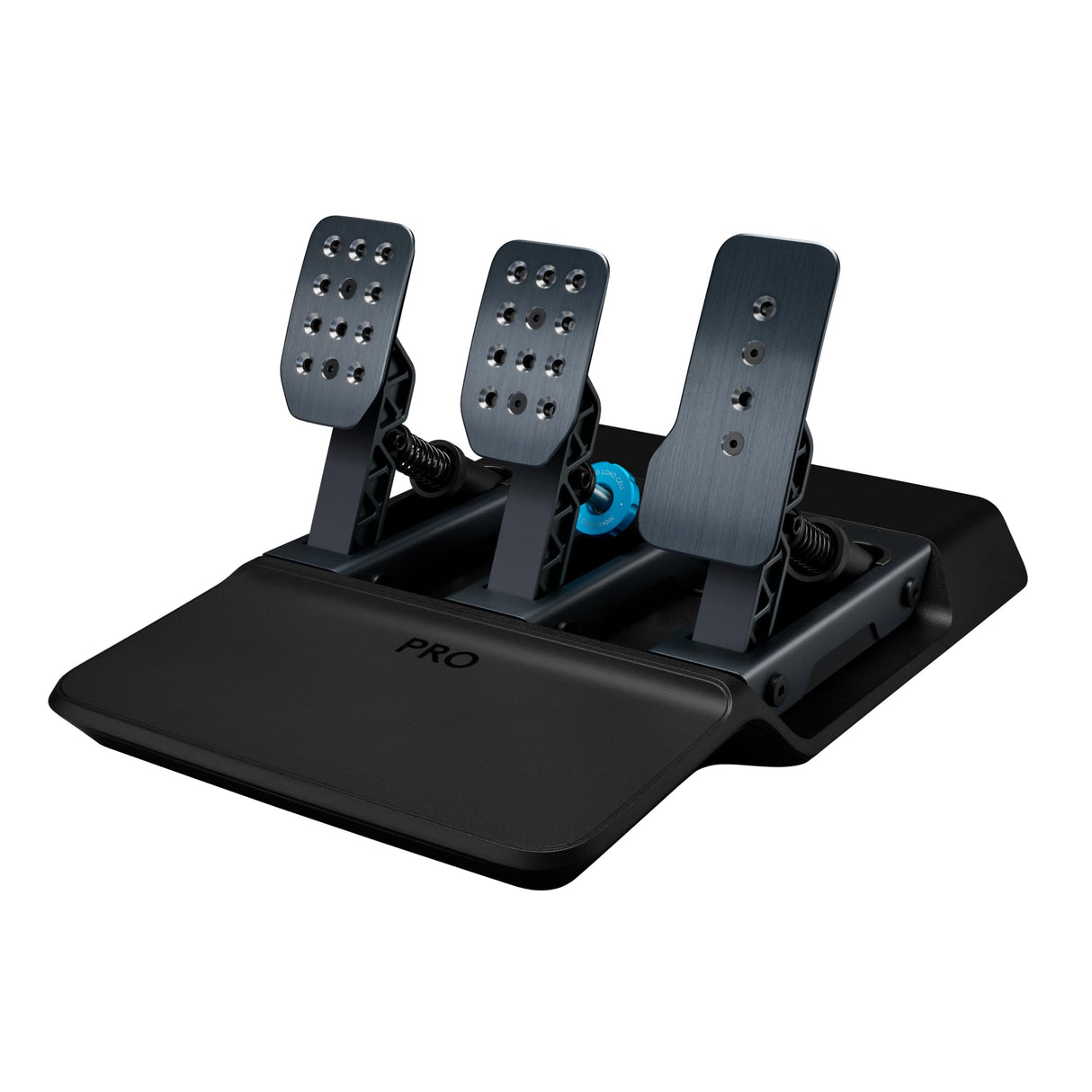 Logitech G PRO Racing Pedals - Pedales de simulación de carreras con freno con celda de carga de 100 kg, totalmente personalizables, resortes y elastómeros intercambiables, diseño modular, Negro
