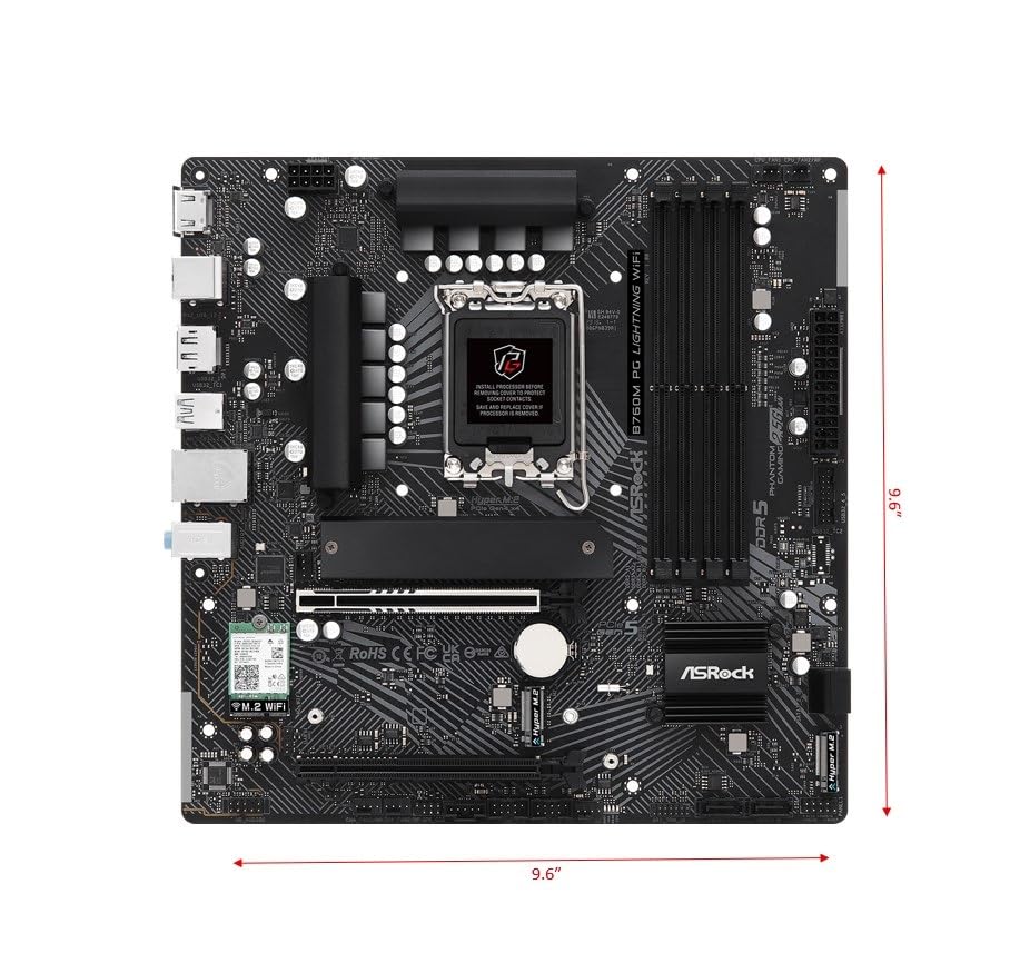 Carte Mère ASRock B760M PG Lightning WiFi DDR5 (Intel LGA 1700) Micro ATX