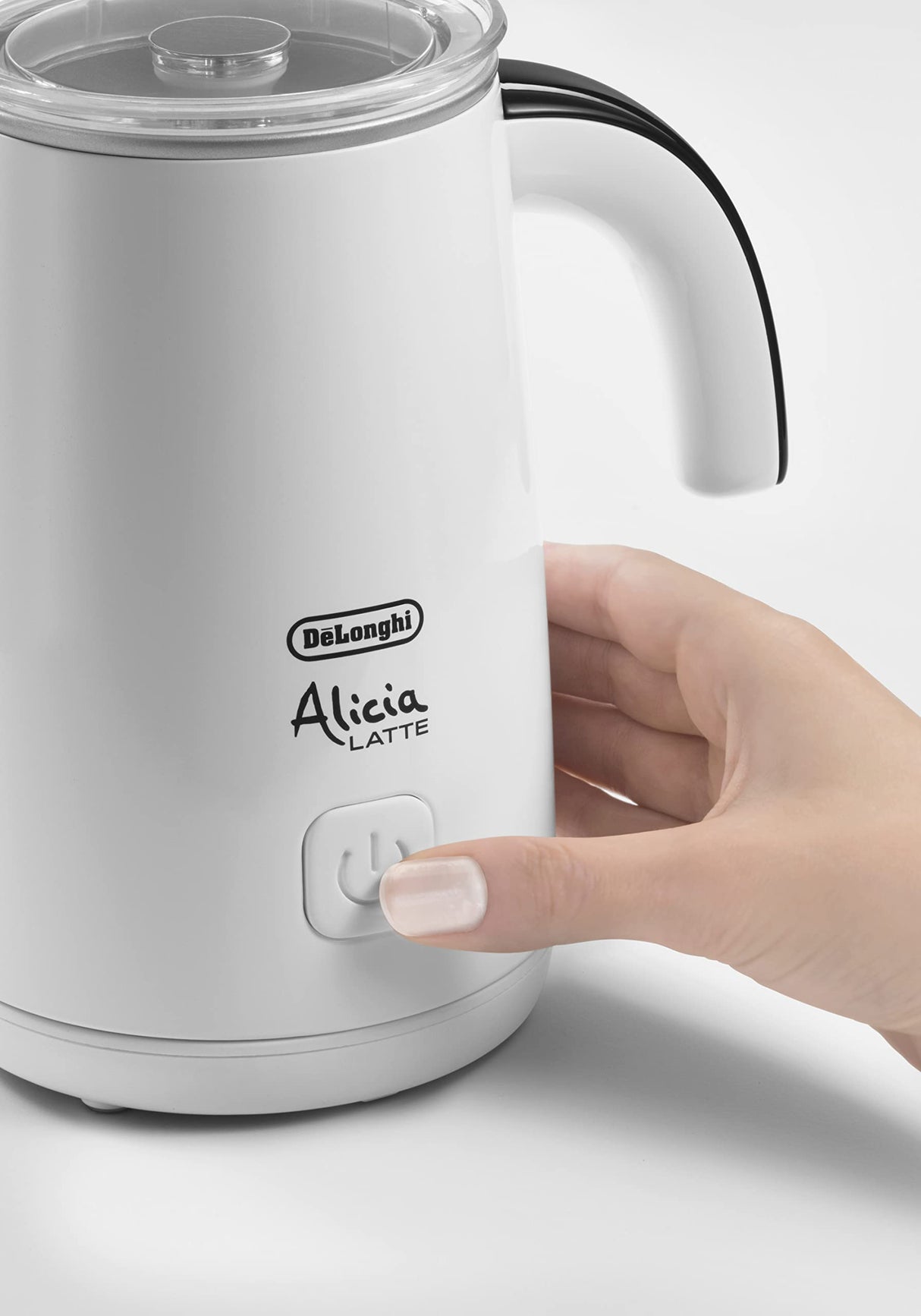 DeLonghi EMF 2.W - Batidora espumadora de leche eléctrica de mano, 500 W, color blanco