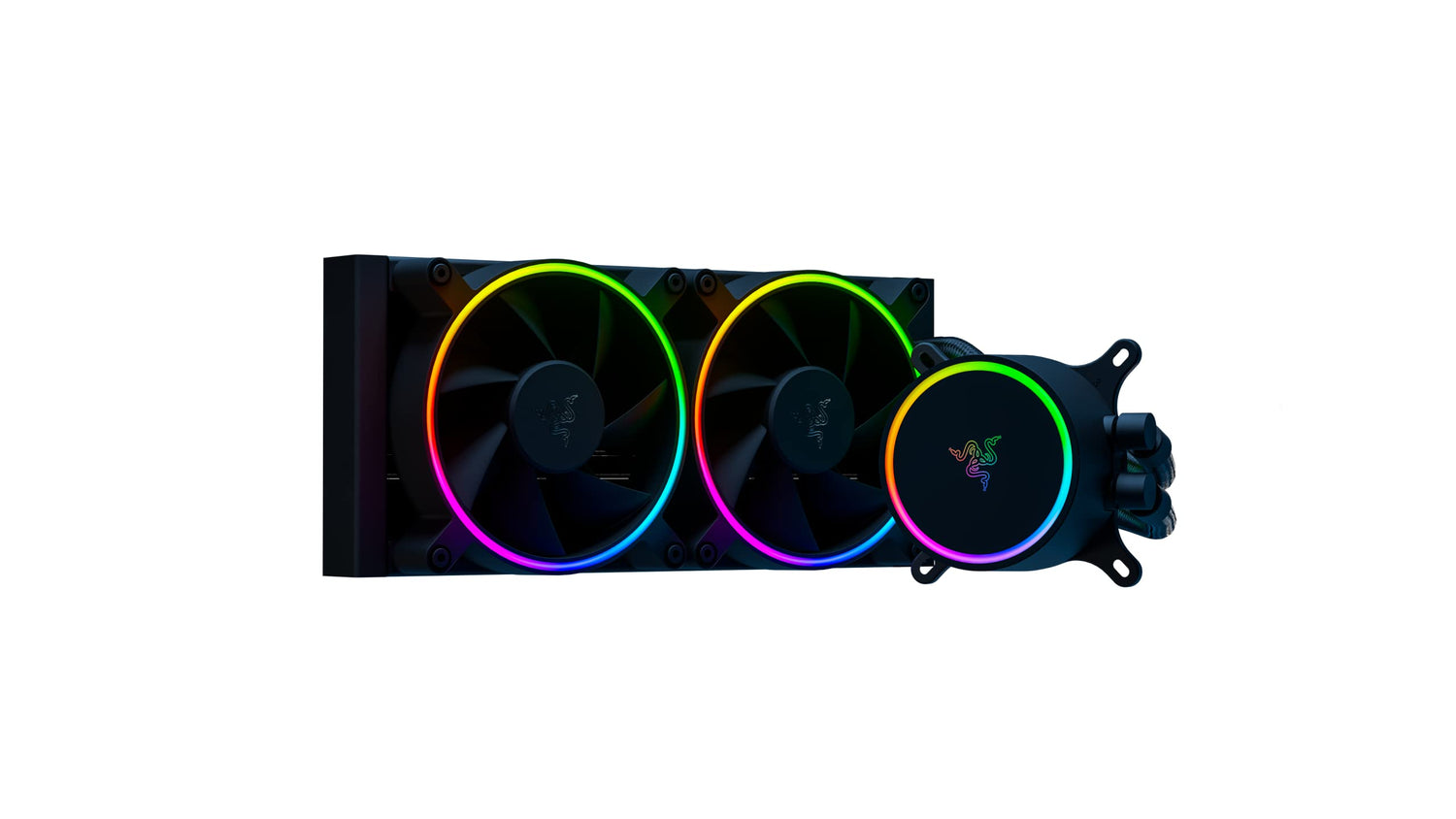 Razer Hanbo Chroma (240mm) - All In One aRGB Chroma Liquid Cooler (Ultimate AIO Design, Quiet, Powerful aRGB Fans, Silent and Efficient Liquid Cooling, PWM Support) Chroma