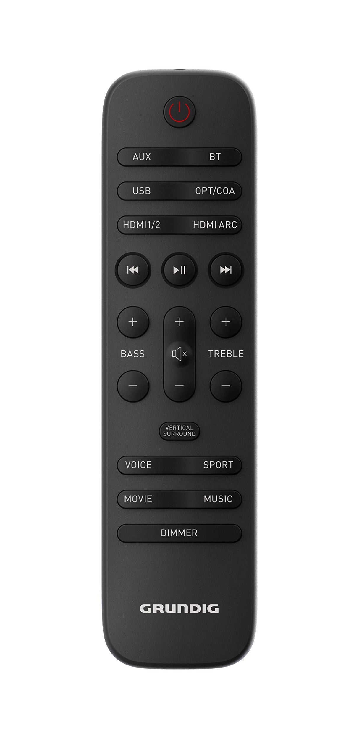 Grundig DSB 1000 - Barra de Sonido con subwoofer Integrado, diseño Delgado, 2.1 Canales Dolby Atmos, Potencia Musical de 120 W, Bluetooth 4.2, HDMI (ARC), óptico, coaxial y Entrada Auxiliar, Color