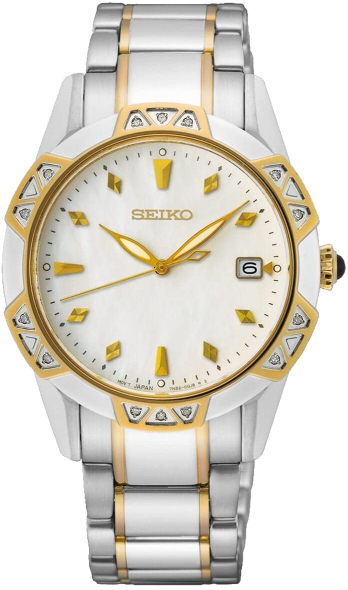 Seiko Reloj Analógico para Mujeres de Cuarzo con Correa en Acero Inoxidable SKK728P1