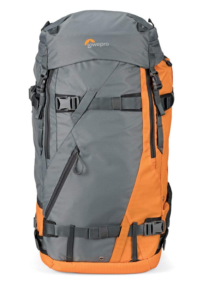 Lowepro Powder BP 500 AW LP37230-PWW - Mochila para exteriores (gris/naranja) para caminar, senderismo, senderismo y deportes de invierno para equipos de foto/video y artículos personales (se adapta a