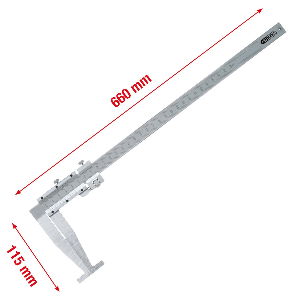 KS Tools 300.0530 - Pie de rey para tambores de frenos para camiones (tamaño: 660 mm)
