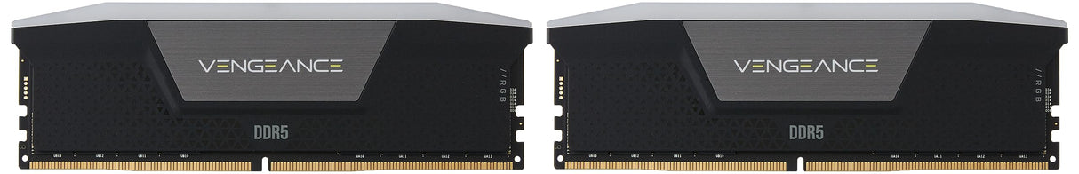 Corsair Vengeance RGB DDR5 64GB (2x32GB) 5200Mhz C40 Memoria optimizada de Intel (Iluminación dinámica RGB en Diez Zonas, Regulación de Voltaje a Bordo, perfiles XMP 3.0 Personalizados) Negro