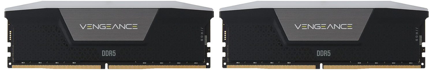 Corsair Vengeance RGB DDR5 64GB (2x32GB) 5200Mhz C40 Memoria optimizada de Intel (Iluminación dinámica RGB en Diez Zonas, Regulación de Voltaje a Bordo, perfiles XMP 3.0 Personalizados) Negro