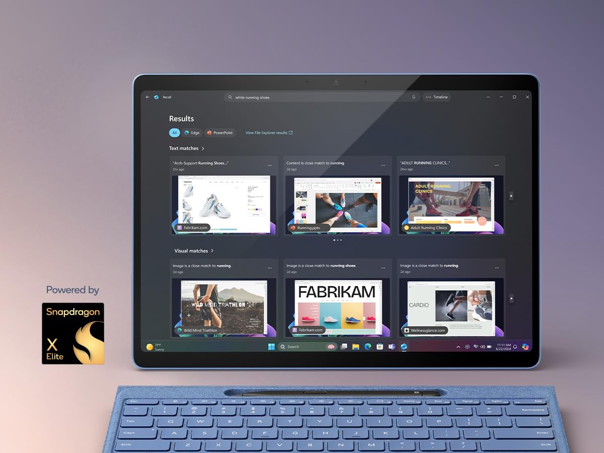 Microsoft Surface Pro (no Incluye el Cargador) | Copilot+ PC | Pantalla táctil OLED 13”| Snapdragon® X Elite | 16GB RAM | 512GB SSD | Último Modelo, 11a edición | Zafiro