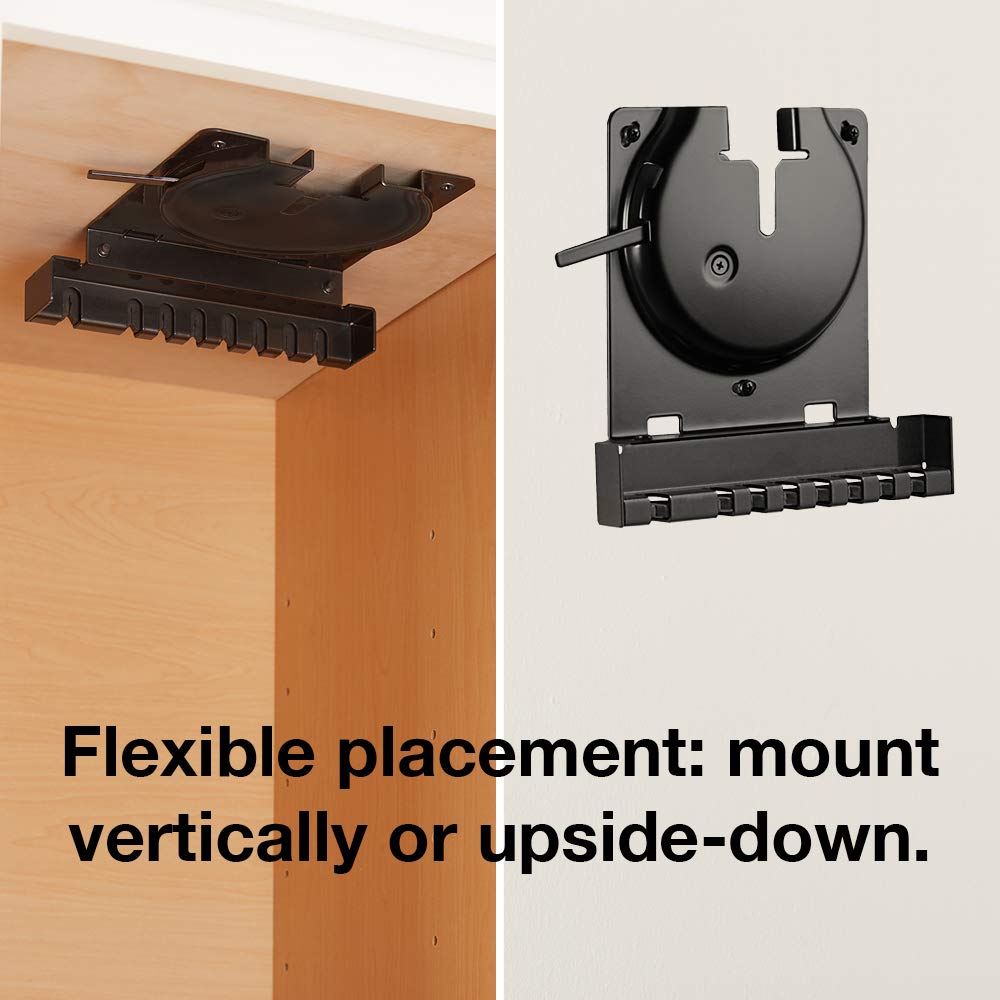 Sanus Soporte de Pared para Amplificador Sonos, diseño Negro Delgado con pestillo bloqueable para Mayor Seguridad, diseño de Soporte de Perfil bajo Que se Monta en Cualquier orientación, gestión de